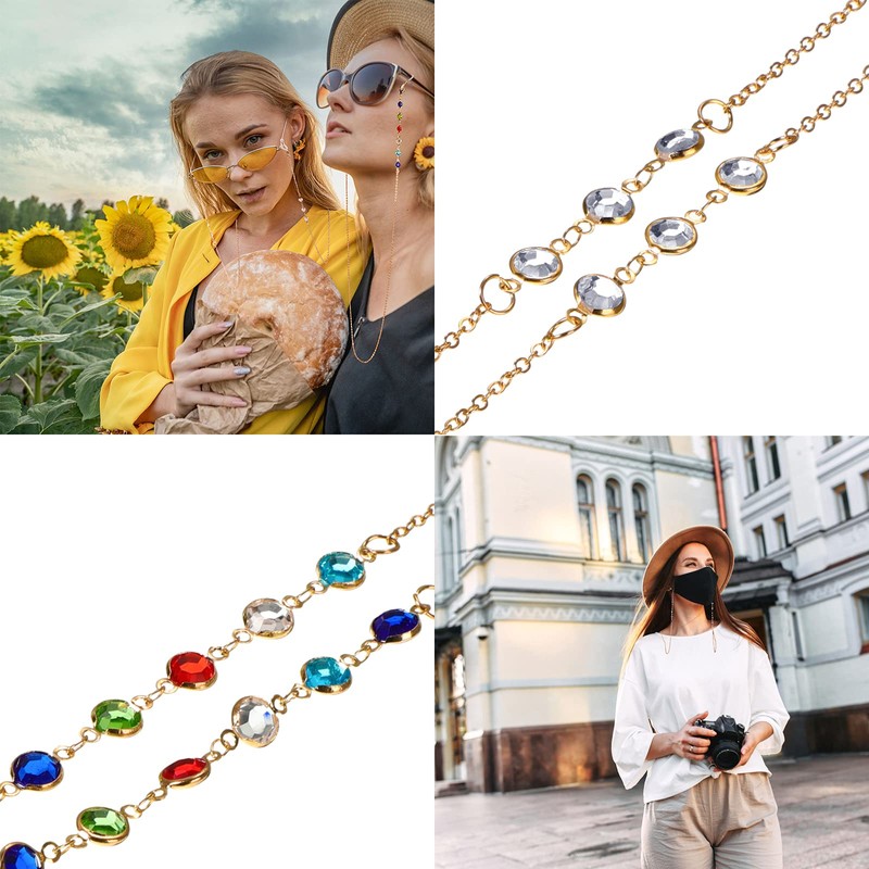 Pack of 6 Glasses Chains for Women Glasses Cord with