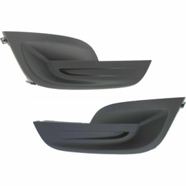Set Of 2 Fog Lamp Cover Left Driver & Right Passenger Side Textured For Nissan Altima 2013 2015 Sedan Direct Replacement 622563TA0A 622573TA0A