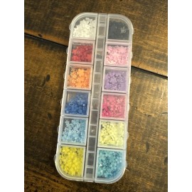 Unbranded 3D Mix Assorted Color Nail Charms, Acrylic Multi Blue Purple White Pink Flower