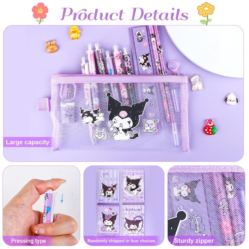yumcute Cute Stationery Set Kawaii Ku-m Stationery Set Includes Pencil