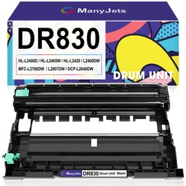 ManyJets DR830 Drum Unit (Not Toner) - Compatible for Brother DR830 DR-830 TN830 TN-830 Drum - Replacement for Brother HL-L2400D HL-L2405W HL-L2420DW L2460DW MFC-L2760DW L2807DW DCP-L2640DW Printers