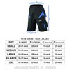 MTB Shorts Off Road Cycling Shorts Detachable Padded Liner (Black/Blue,