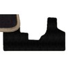 Dark Beige Edge Custom Fit Front Carpet Floor Mat, Black,