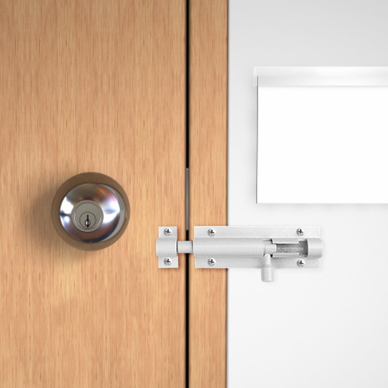 2 White Aluminum Deadbolts (2" and 3"), White Aluminum Deadbolt