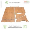 stableco 1x Ecological Leaflet Stand DIN A4 Horizontal with 3