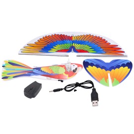 Flying RC Birds Eagle Parrot Kids Children Remote Control Bird RC Toys (Orange and Blue Wing)