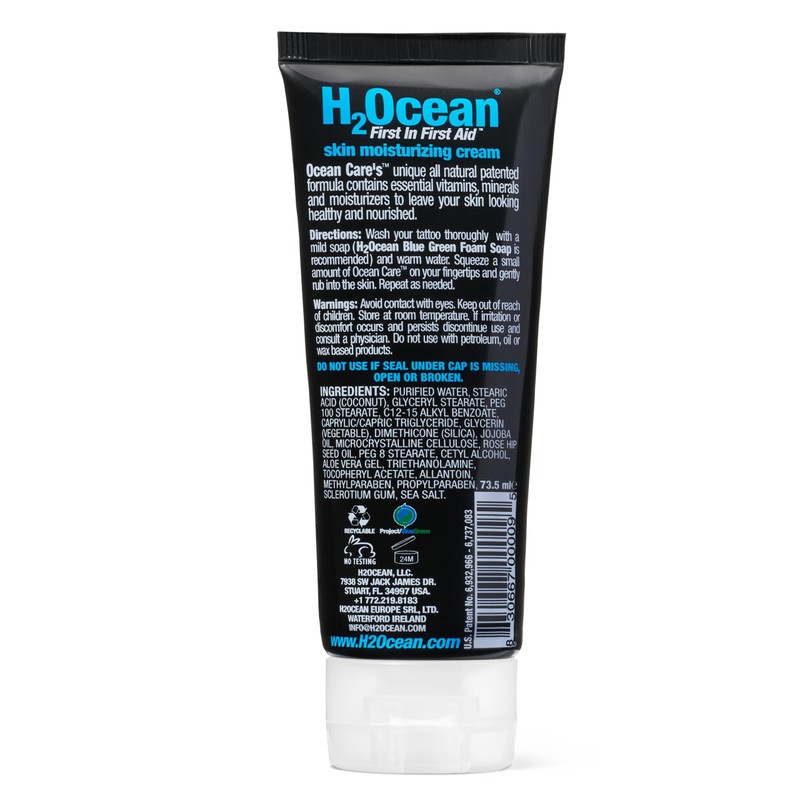 H2Ocean Ocean Care Tattoo Aftercare Lotion – Fragrance & Dye