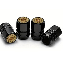 Metal 12 Gauge Car Wheel Tire Valve Stem Caps 4 Pack Cool Pattern Aluminum Car Tire Air Valve Caps for Cars, Trucks, Bikes, Motorcycles, Bicycles, Corrosion Resistant