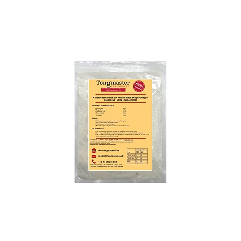 Caramelised Onion & Cracked Black Pepper Burger Seasoning - 250g