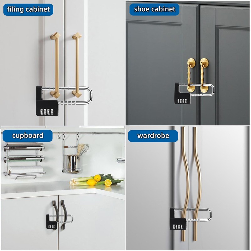 NBYT Cabinet Lock,Combination Padlock,Gym Locker Lock Code Long Adjustable Shackle