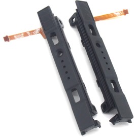 オーディオファン Switch Joy-Con用 LR スライダーレール 交換用 左右 スライドレール コントローラーレール ブラック 修理パーツ