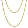KRKC&CO Men’s Chain Necklace, 14K Gold Plated Stainless Steel Cuban