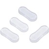 4 Pcs Transparent Toilet Seat Bumper Set, Silicone Strong Adhesive