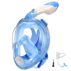 VILISUN Diving Mask, Full Face Mask, Effortless Breathing Diving Goggles, Foldable Snorkel Mask, Anti-Fog and Anti-Leak Technology with 180° Field of View and Camera Holder for Adults