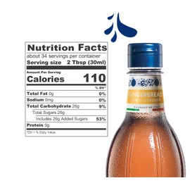 Fabbri Flavoring Syrup, Gingerbread, Made in Italy, 35 fl. oz