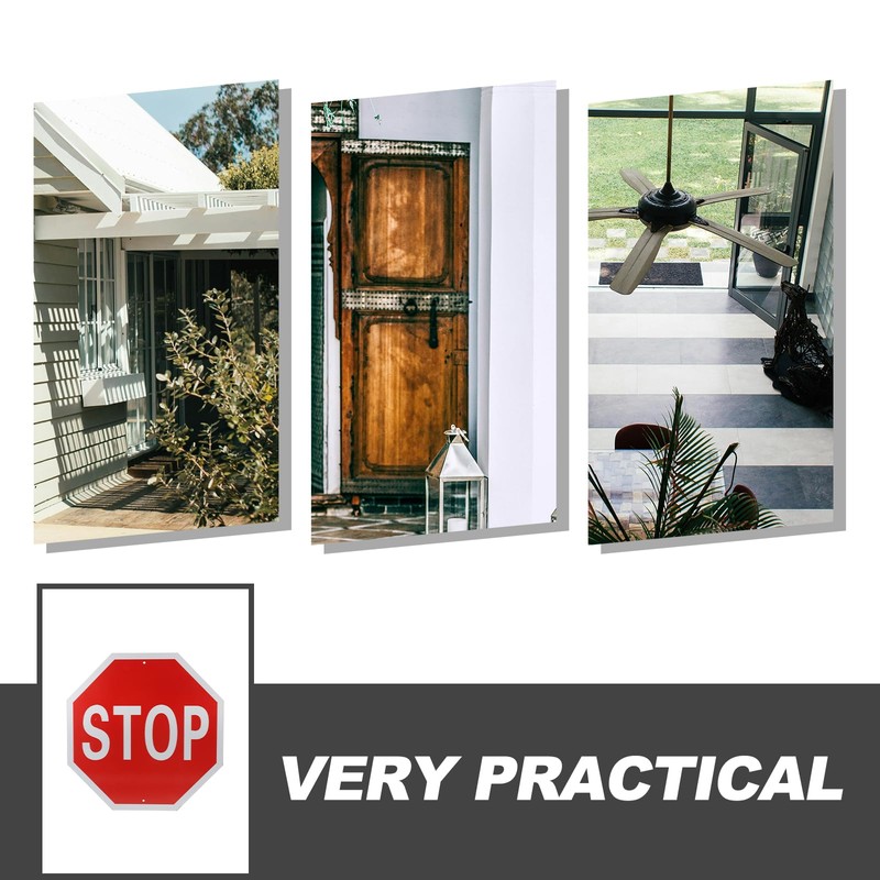 Traffic Stop Sign - Weatherproof Aluminum Octagon Warning Sign for