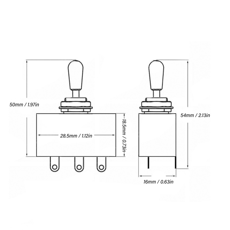 3Pcs Electric Guitar Toggle Switch 3 Way Voice Changeover Shifter