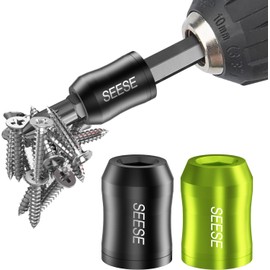 2 Pack Magnetic Screw Ring 1/4 Inch 6.35mm Universal Screw Holder for Drill Bits Hex Screwdrivers Removable Magnetic Bit Holder DIY Repair Tool