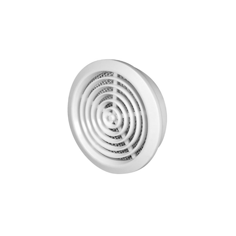 2X Ventilation Grille Diameter 45 mm Round White Exhaust Air