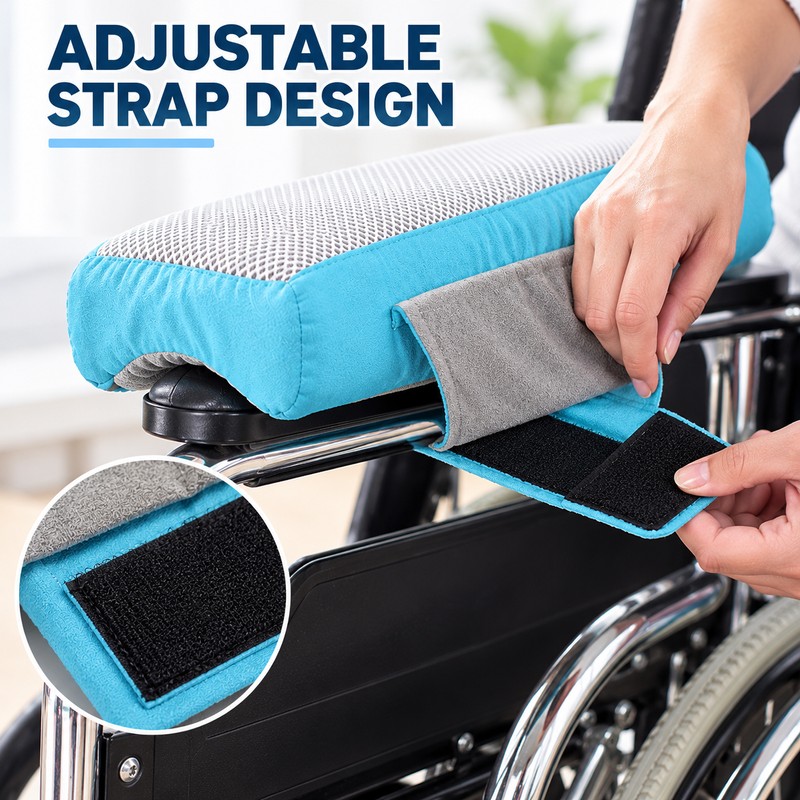 2 Pcs Wheelchair Armrest Cushions for Everyday Comfort – Soft