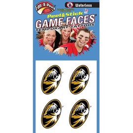 Missouri – Waterless Peel & Stick Temporary Spirit Tattoos – 4-Piece – Tiger