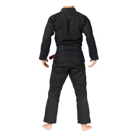 FUJI All-Around Brazilian Style Jiu Jitsu Uniform, Black (Black Lettering), Size A4