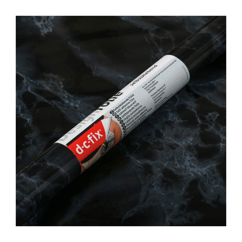 d-c-fix 346-8027 Decorative Self-Adhesive Film, Marble Black, 26" x 78"