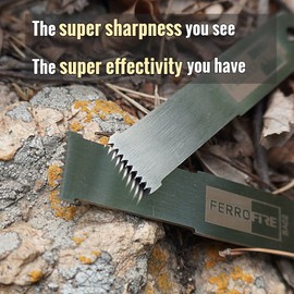 FERROFIRE SA02 Superb Carbon Steel Striker for Generating Hot Sparks with Ferro Rod to Make Ferrocerium Rod Fire Starters (Pack of 2)