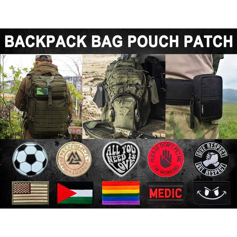 Pack of 2 German Armed Forces Veterans Flag Patch Removable
