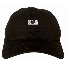Kings Of NY City of Berlin Germany Simple Underline 6 Panel Dad Hat Cap Black