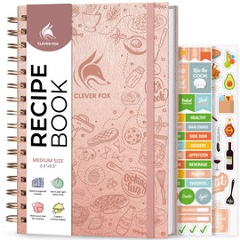 Clever Fox Recipe Book Spiral – Blank Family Cookbook – Empty Cooking Journal – Notebook Organizer to Write In Recipes – Medium (Rose Gold)