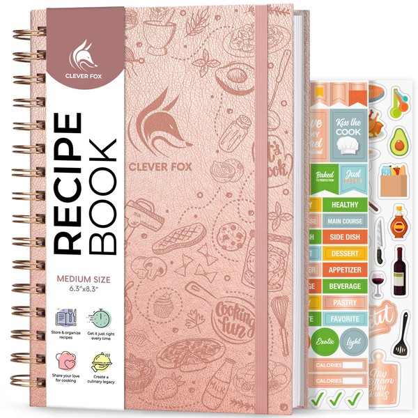 Clever Fox Recipe Book Spiral – Blank Family Cookbook –