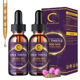 Liver Cleanse Detox Milk Thistle Extract Liquid Drop with Dandelion Turmeric