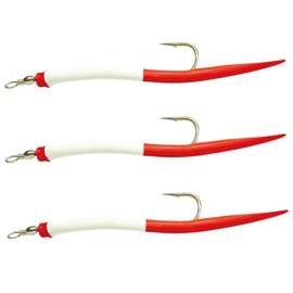 Dieter Eisele Rubber Makks Red / White - 3 Artificial Baits for Cod Length / Hook Size: 18 cm / Size 12/0