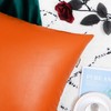 BRAWARM Faux Leather Throw Pillow Covers 16 X 16 Inches