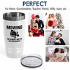 Lawn Mower White Edition Tumbler 20oz - Mowing the perfect