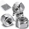 Wiewotsu 100 Pack 1/4"-20 Inch Lock Nuts, Premium Paterial Nylon