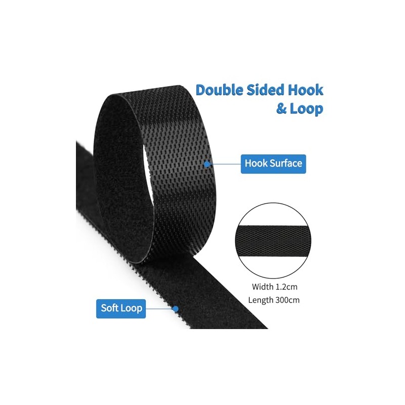 Wanme Bridas Reutilizables para Cables,Ajustables de Nylon Sujetacables Reutilizables de