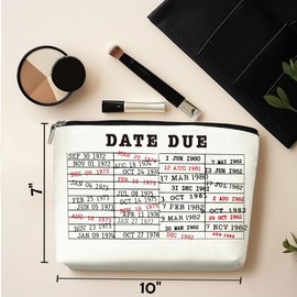 Funny Gifts for Book Lovers Readers Makeup Bag Bookish Gifts Book Accessories Coffee Lovers Cosmetic Bag Book Club Librarian Gifts for Women Mom Friend Daughter Birthday Christmas Friendship