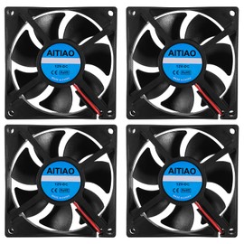 AITIAO 4Pcs 80mm USB Fan 5V DC 8025 Brushless Cooling Fans 80mmx25mm Oil Bearing Fan for 3D Printer Computer Case Fan CPU Coolers DIY Cooling Ventilation Projects
