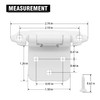 1/2" Overlay Cabinet Door Hinges White, 6 Pack (3 Pairs)