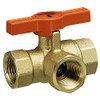 Onda Seisakusho T-T20 T-Type 3-Way Ball Valve Rc3/4 x Rc3/4 x Rc3/4 (T Handle)]