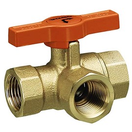 Onda Seisakusho T-T20 T-Type 3-Way Ball Valve Rc3/4 x Rc3/4 x Rc3/4 (T Handle)]