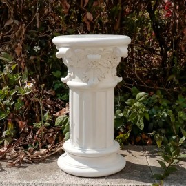 White Greek Corinthian Column Statue High Elegant White Roman Greek Columns SculptureColor: White, Size: M