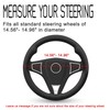 Tsuinz For Honda Car 15'' Black Leather Car Steering Wheel