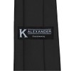 K. Alexander Black New Mens Solid Color Black Ties