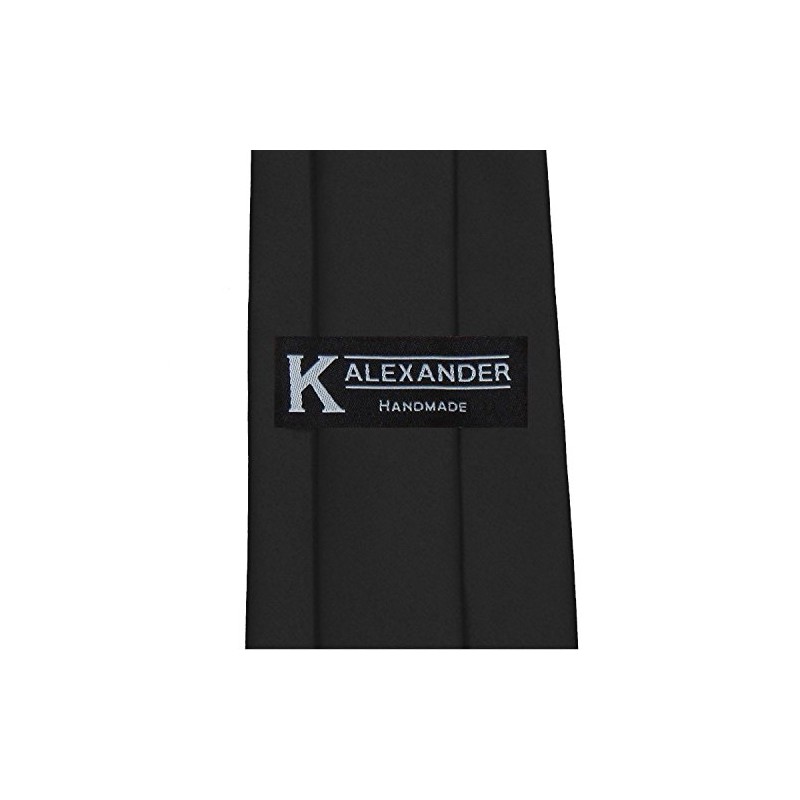 K. Alexander Black New Mens Solid Color Black Ties