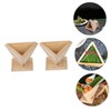 LABRIMP 2Pcs Wooden Rice Ball Molds Triangle Moulds for Rice