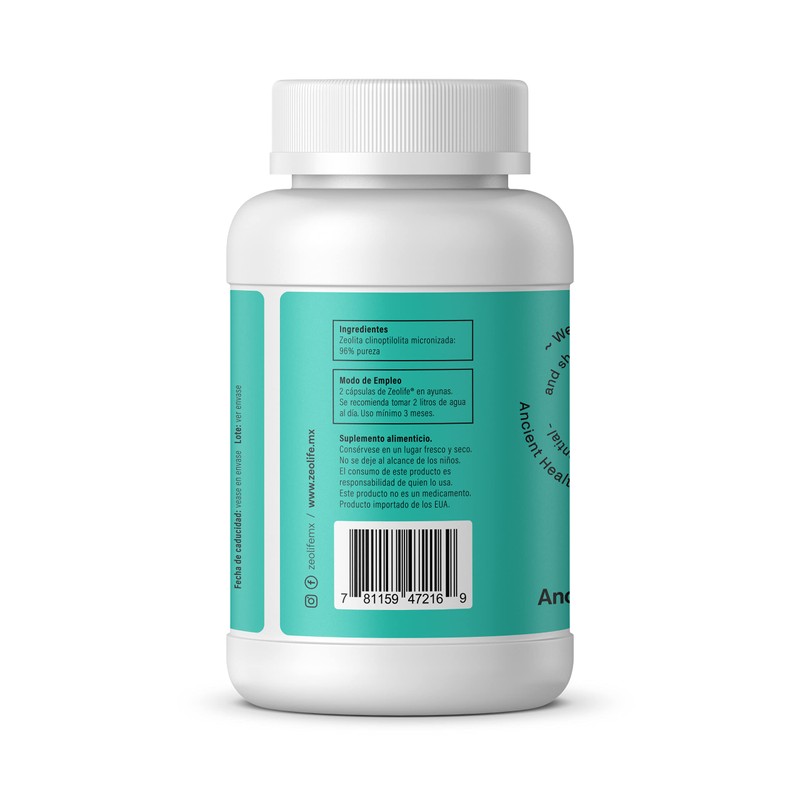 Ancient Health Zeolife Zeolita Clinoptilolita Micronizada Activada - 3 Frascos