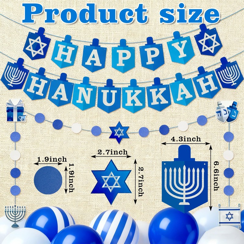 Hanukkah Decorations Banner Happy Hanukkah Sign Banner Chanukah Decorations for